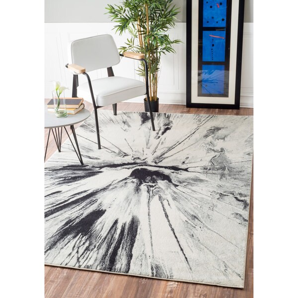 nuLOOM Abstract Splash Vintage Fancy Grey Area Rug (8' x 10
