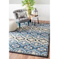 nuLOOM Geometric Trellis Fancy Dark Blue Rug (7'10 x 10'10)