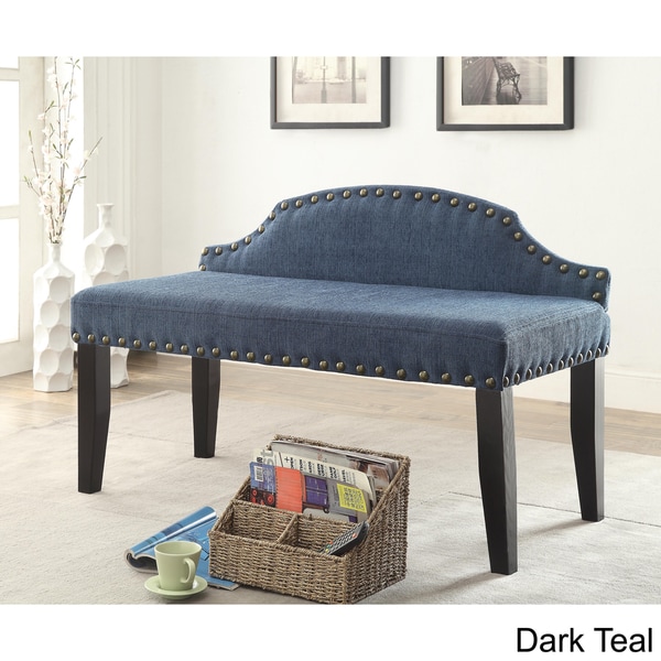 Furniture of America Emira 42 inch Flax Upholstered Accent Bench