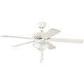 Sterling Manor Select 52-inch Satin Natural White Ceiling Fan