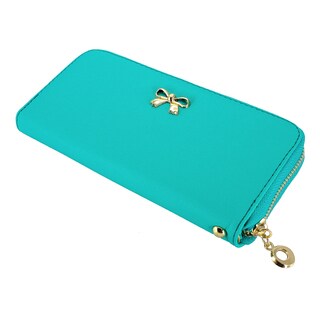 Gearonic Women's Bow Detail Clutch Wallet