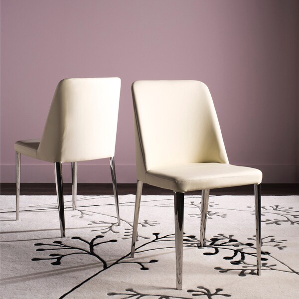 Safavieh Mid-Century Dining Baltic Modern Buttercream Dining Chairs (Set of 2)