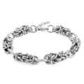 Women's Stainless Steel Link and Byzantine Bracelet
