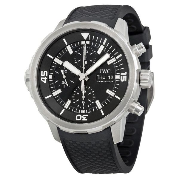 IWC Men's IW376803 'Aquatimer' Chronograph Automatic Black Rubber Watch