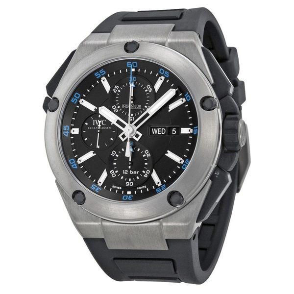 IWC Men's IW386503 'Ingenieur' Chronograph Automatic Black Rubber Watch