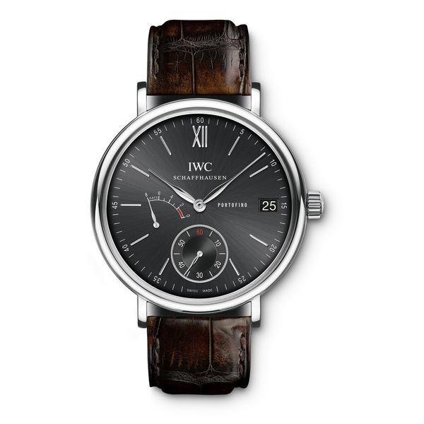 IWC Men's IW510102 'Portofino' Hand-Wound Chronograph Brown Leather Watch