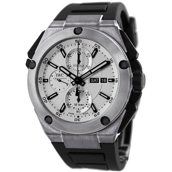 IWC Men's IW386501 'Ingenieur' Chronograph Automatic Black Rubber Watch