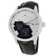 Maurice Lacroix Men's MP7158-SS001-909 'MasterPiece' Silver Dial Black Leather Strap Square Wheel Watch