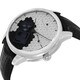 Maurice Lacroix Men's MP7158-SS001-909 'MasterPiece' Silver Dial Black Leather Strap Square Wheel Watch