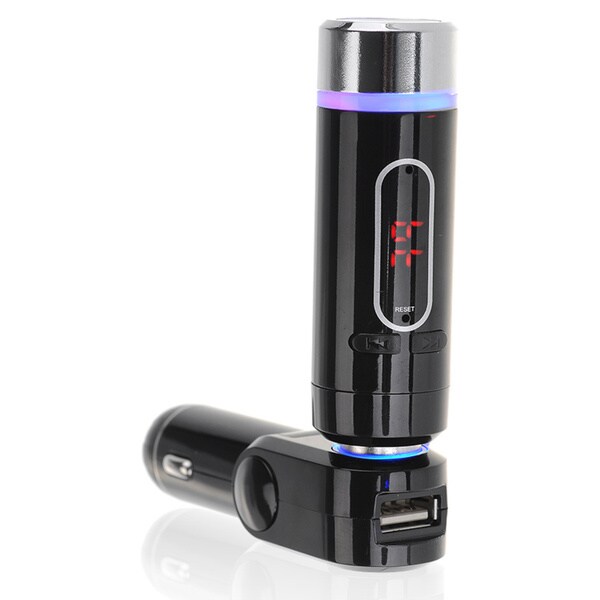 Patuoxun Hands-free Bluetooth FM Transmitter Car Kit with USB Charging Port