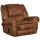 Contemporary Brown Faux Leather Motion Recliner