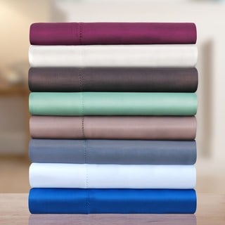 Luxor Treasures 600 TC Cotton Rich 6-piece Hem Stitch Sheet Set with Bonus Pillowcases