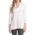 Chelsea & Theodore Women's Cowl Neck Top with Exposed Seam Details