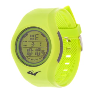 Everlast Retro Kids Digital Round Sport Mens's LED Yellow Watch with Rubber Strap
