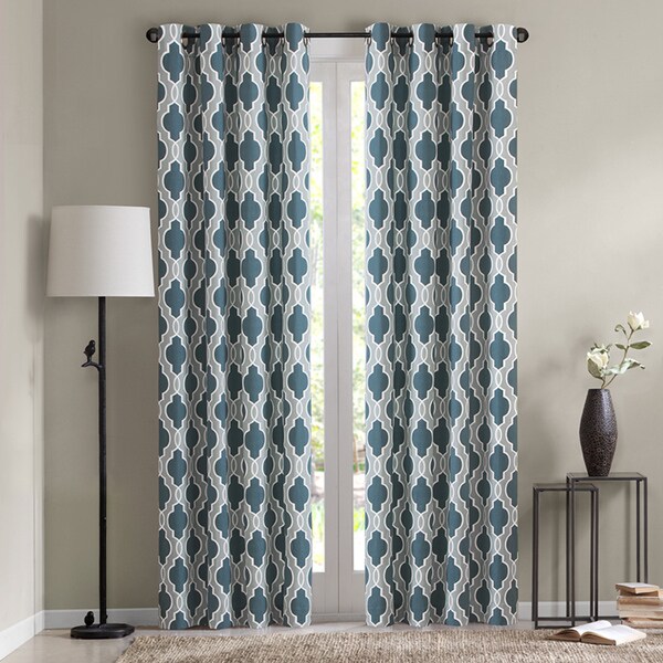 Madison Park Piper Cotton Printed Fret Panel 