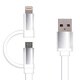 2-in-1 3.2-foot Lightning Cable/ Micro USB Charging Cable