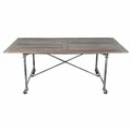 angelo:HOME Brookdale Reclaimed Wood and Galvanized Steel Dining Table