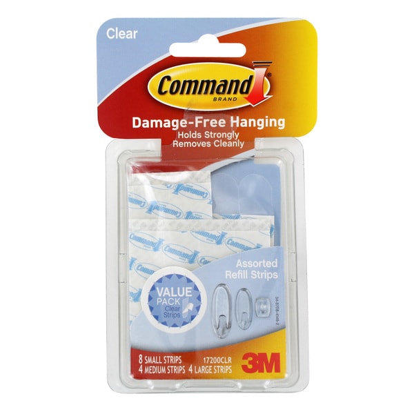 Command Assorted Clear Refill Strips