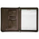 Dacasso Chocolate Brown Leather Enhanced Zip Around Portfolio