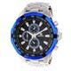 Zunammy Men's Silver Case with Blue Bezel / Silver Strap Watch