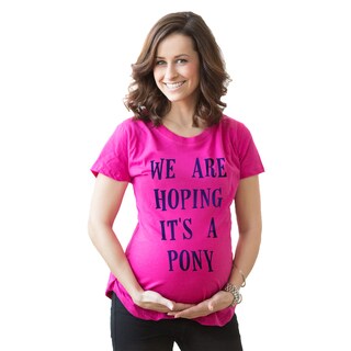 Women's Maternity We Are Hoping It's a Pony Cotton T-shirt