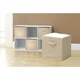 Foldable Storage Cube Basket Bin (6 Pack, Beige)