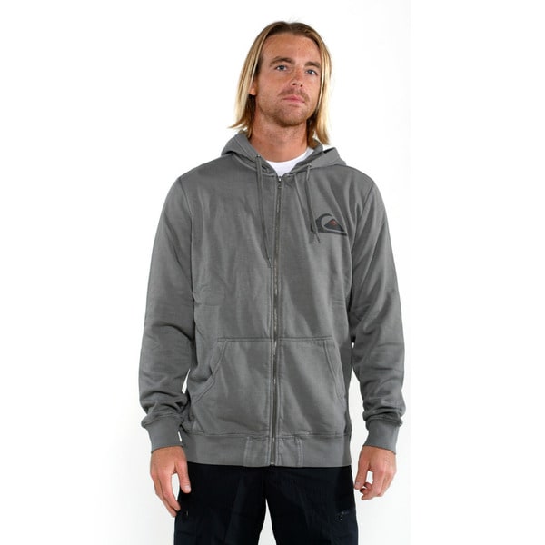 Quicksilver Men's Grey Duff Full zip Sweatshirt