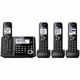Panasonic KX-TGF344B Cordless Phone and Answering Machine with 4 Handsets
