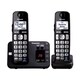 Panasonic KX-TGE232B DECT 6.0 Expandable Digital Cordless Answering System with 2 Handsets (Refurbished)