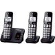 Panasonic KX-TGE233B DECT 6.0 Expandable Digital Cordless Answering System with 3 Handsets (Refurbished)