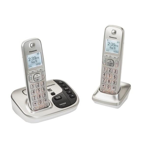 Panasonic KX-TGD222N DECT 6.0 Expandable Digital Cordless Answering System with 2 Handsets (Refurbished)
