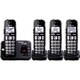 Panasonic KX-TGE234B DECT 6.0 Expandable Digital Cordless Answering System with 4 Handsets (Refurbished)