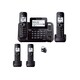 Panasonic KX-TG9542B Dect 6.0 2-Line Cordless Phone/Link-to-Cell and 2-Handsets + 2-Line Handset + iEssentials Bluetooth Headset