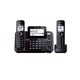Panasonic KX-TG9542B Dect 6.0 2-Line Cordless Phone/Link-to-Cell and 2-Handsets + 2-Line Handset + iEssentials Bluetooth Headset