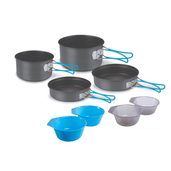 Stansport 4-person 9-piece Hard-Anodized Aluminum Cook Set