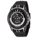 Edox Men's 'Grand Ocean' Black and Silvertone Swiss Mechanical Automatic Watch