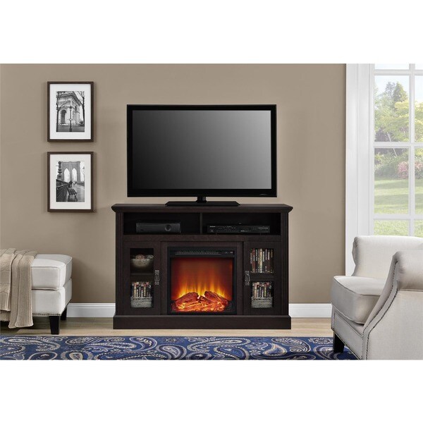 Altra Espresso Chicago Fireplace TV Console