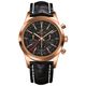 Breitling Men's RB045112-BC68 'Transocean' Automatic Chronograph 18 karat Rose gold and Black Leather Watch
