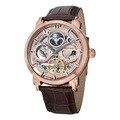 Stuhrling Original Men's Anatol Automatic Skeleton Brown Leather Strap Watch