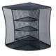 Universal One Six Compartments Black Mesh Desktop Corner Organizer