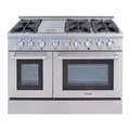 Thor Kitchen 48-inch Stainless Steel Professional Gas Range with 6 burners and Griddle