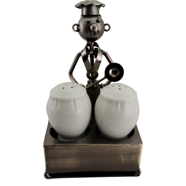 Metal Chef Salt and Pepper Holder