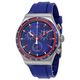 Swatch Men's YVS417 'Hookup' Chronograph Blue Silicone Watch