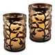 Round Warm Black Vine Metal Lanterns (Set of 2)