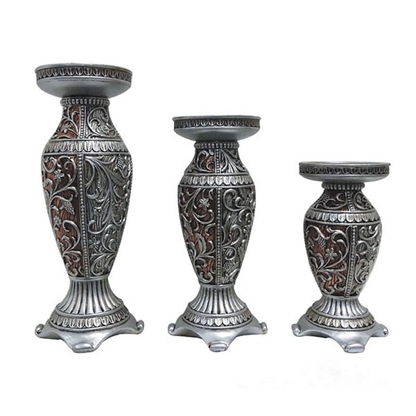 D'Lusso Designs Sofia Collection 3-piece Hurricane Candle Set