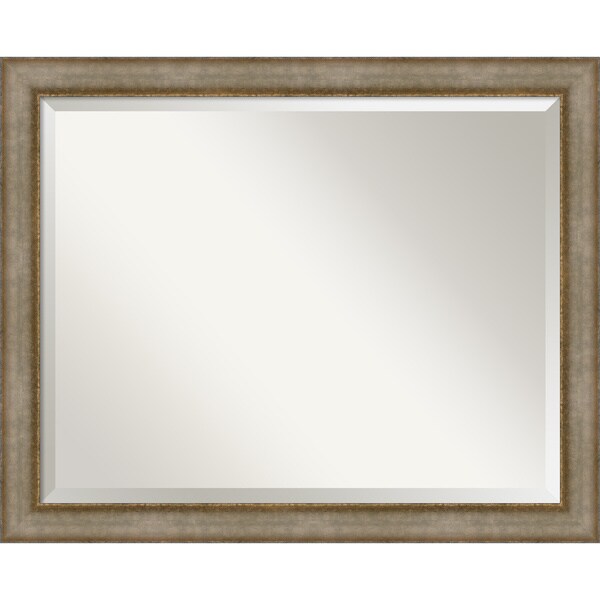 Egyptian Silver Wall Mirror   Large 32 x 26 inch   17510806