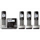 Panasonic KX-TGF374S DECT 6.0 Landline Telephone with 4 Cordless Handsets (Refurbished)