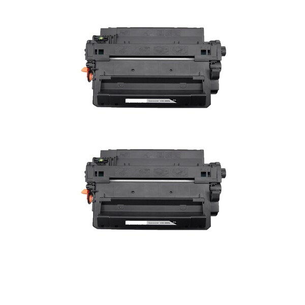 HP CE255X (HP 55X) Remanufactured Compatible Black Toner Cartridge (Pack of 2)