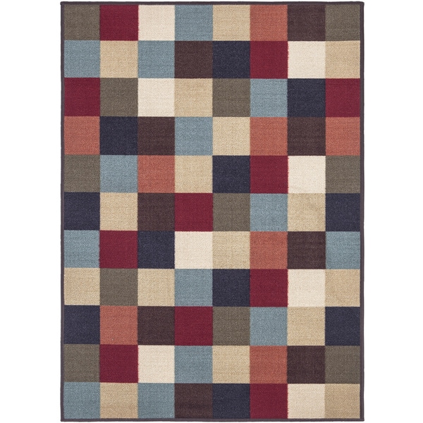 Ottomanson Ottohome Collection MultiColor Contemporary Checkered