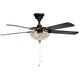 Catalina 3-light Bronze-finished 5-blade 48-inch Crystal Ceiling Fan